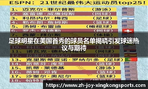 足球明星在美国首秀的球员名单揭晓引发球迷热议与期待